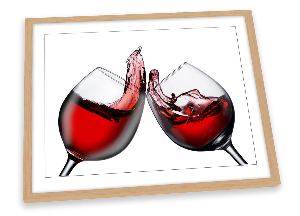 Wine Glasses Kitchen Cheers Framed