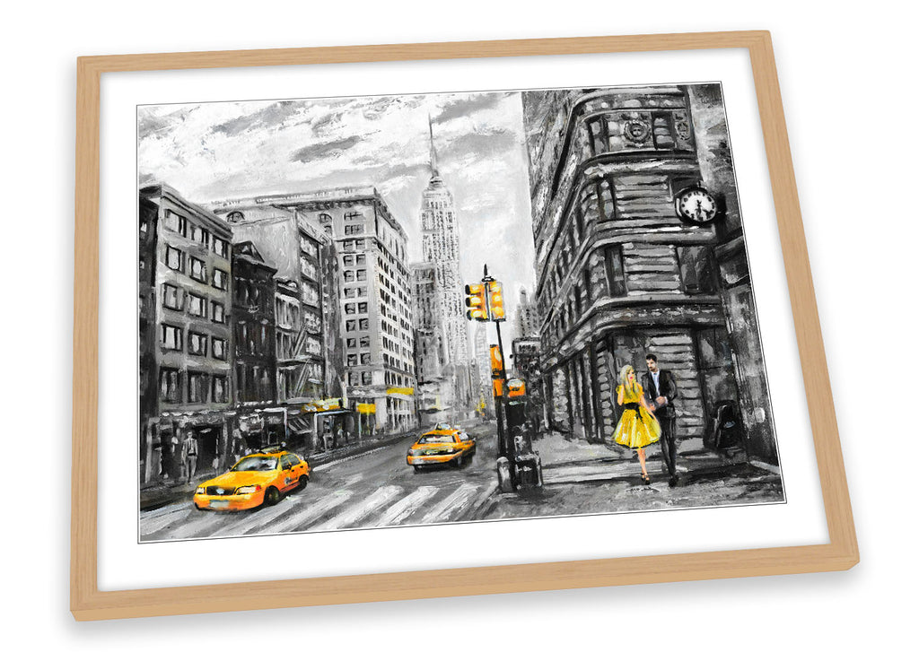 Taxi Cabs New York City NYC Framed