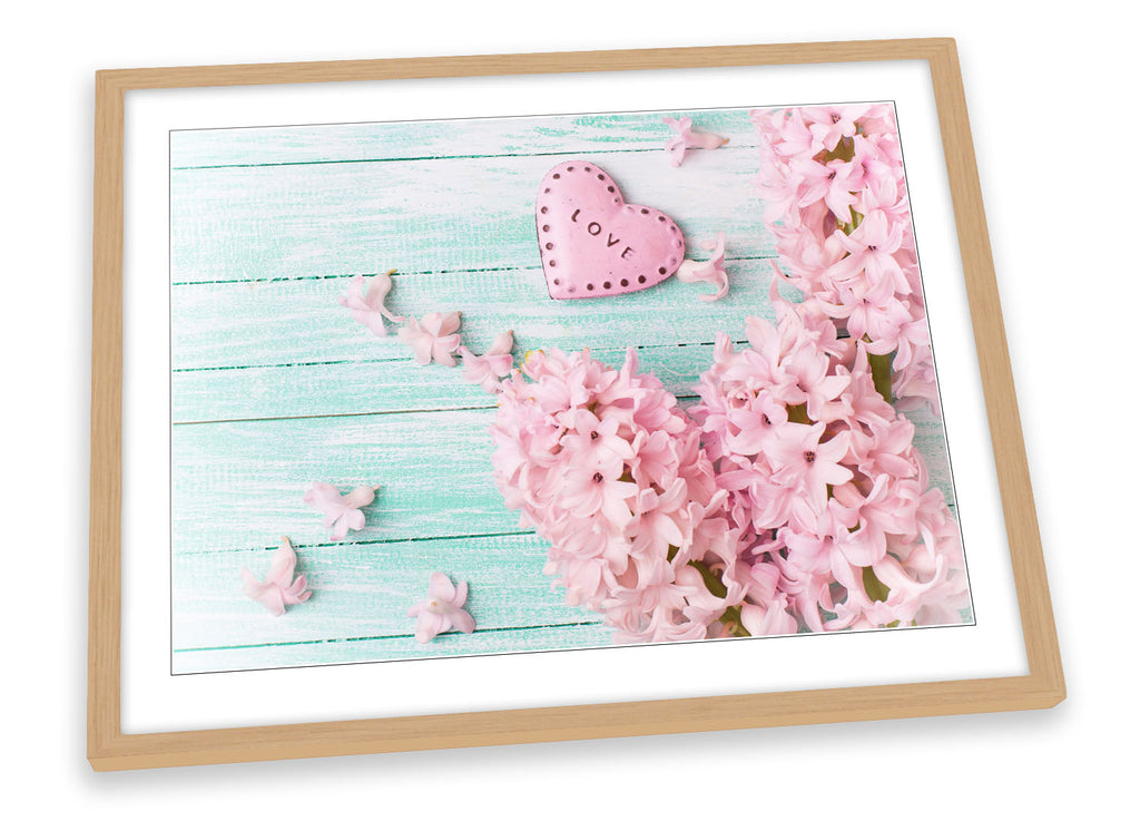 Love Heart Blossom Floral Framed