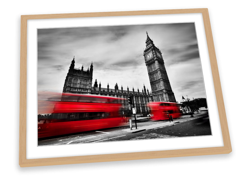 Red Bus London Big Ben Framed