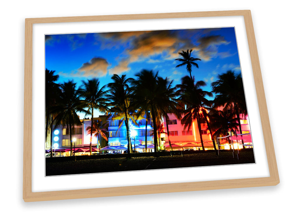 Miami Beach Strip Framed