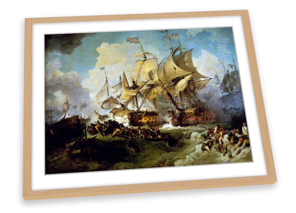 J.M.W Turner The Battle of the First of June Framed