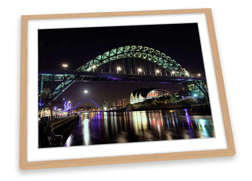 Newcastle River Tyne Bridge City Framed
