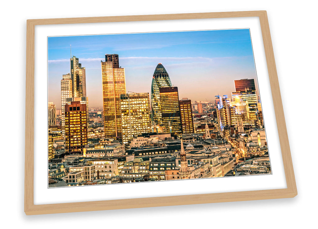 City of London Skyline Financial District Framed