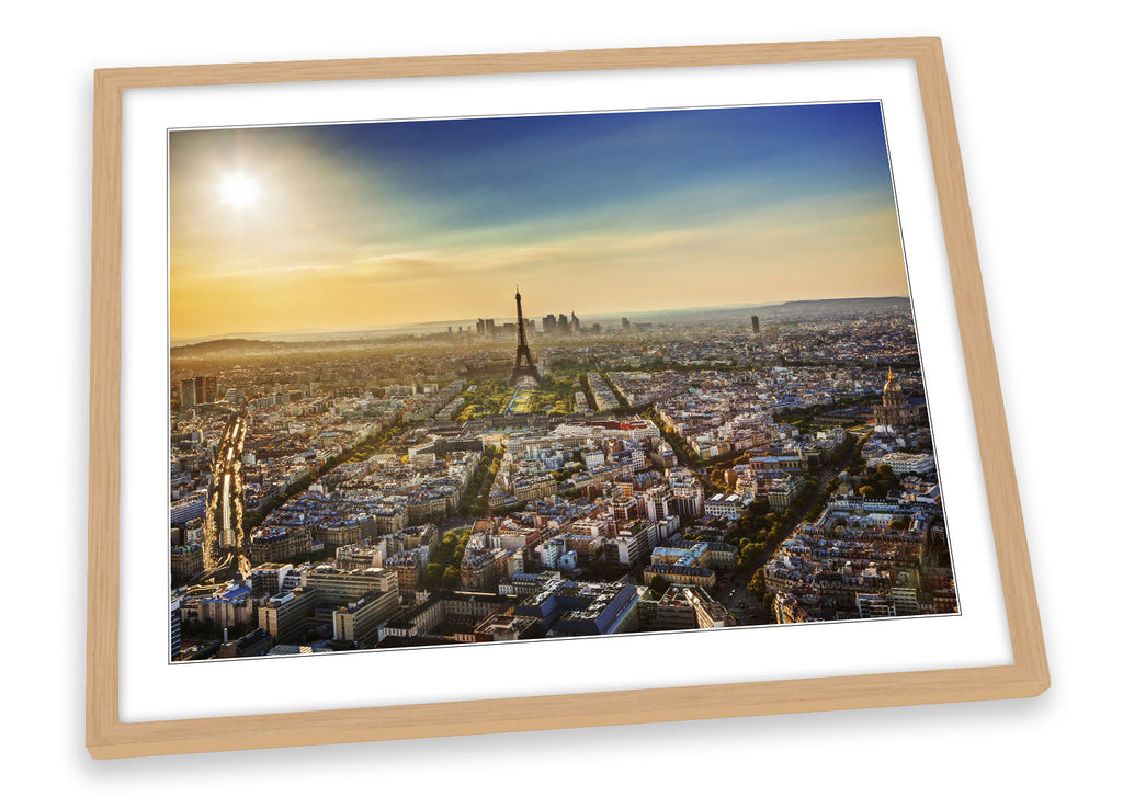 Eiffel Tower Sunset Paris City Framed