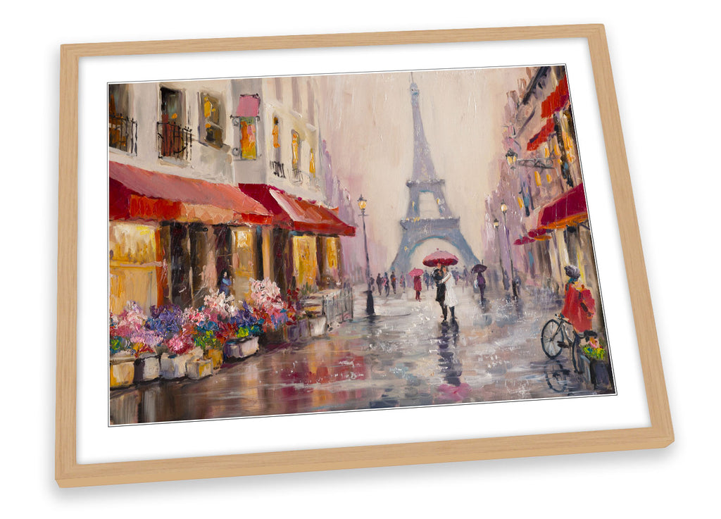Eiffel Tower Street Scene Framed