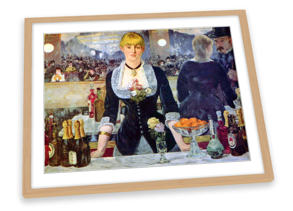 Edouard Manet Bar Folies-Bergere Framed