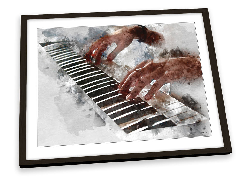 Piano Music Grunge Framed