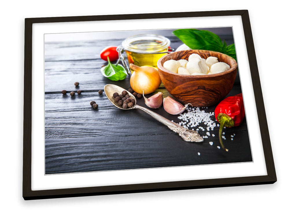 Italian Cooking Ingrediants Framed