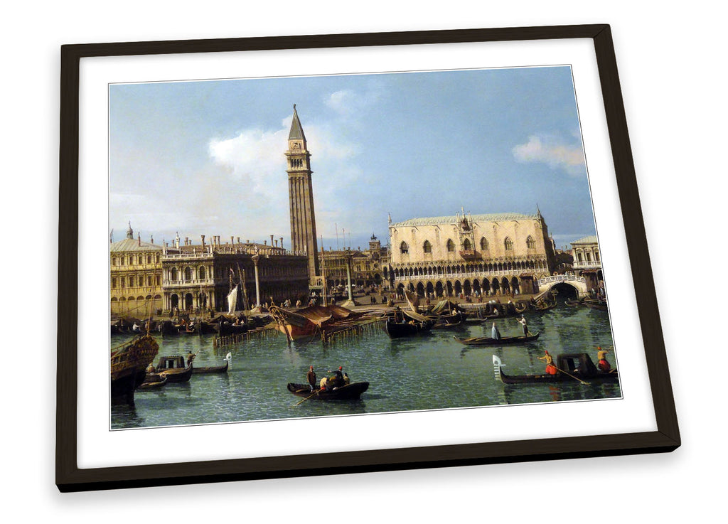 Canaletto The Molo from the Basin of San Marco Framed