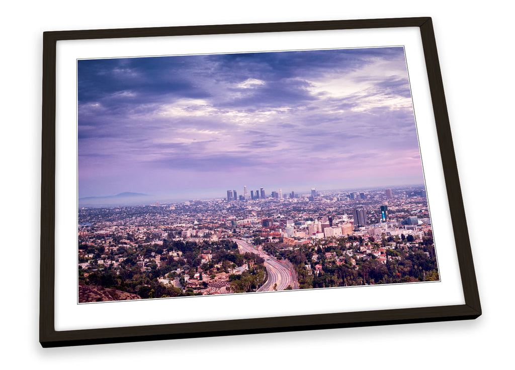 Los Angeles Skyline City Framed