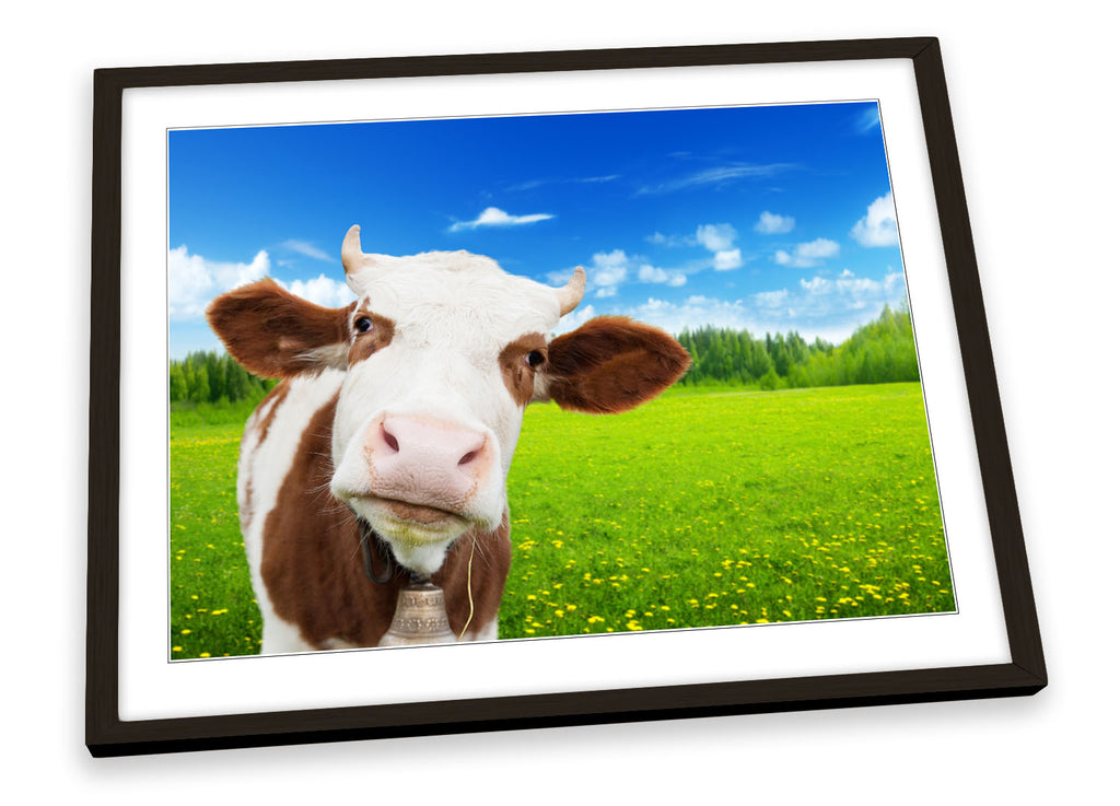 Cow Face Farm Framed