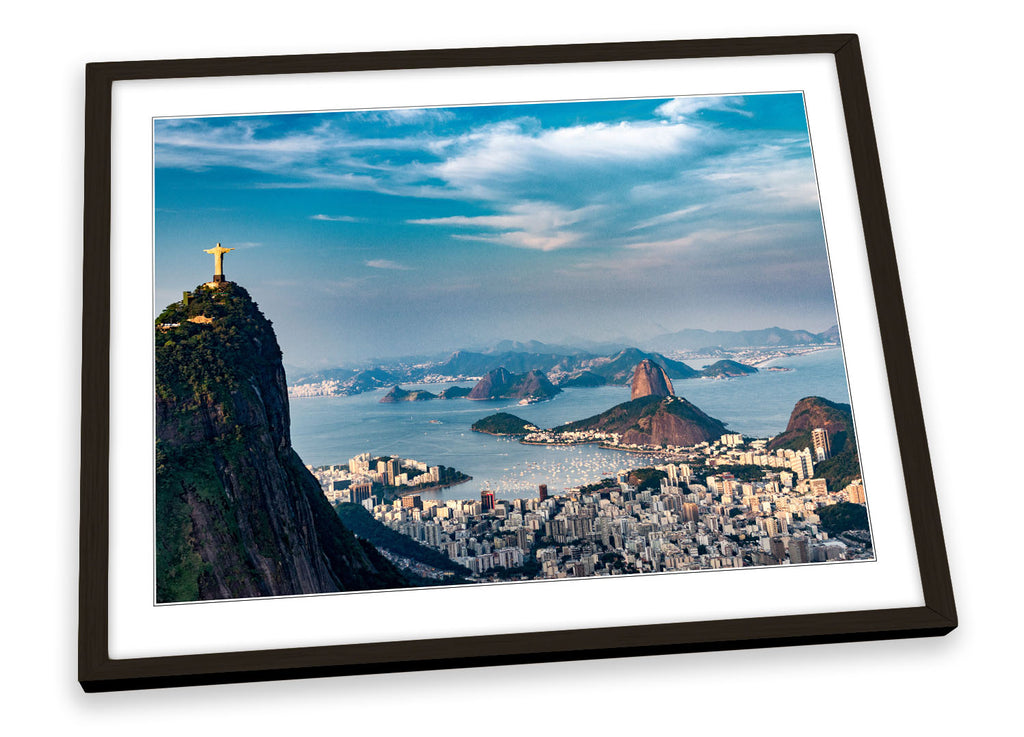 Rio Janeiro Brazil Skyline City Framed