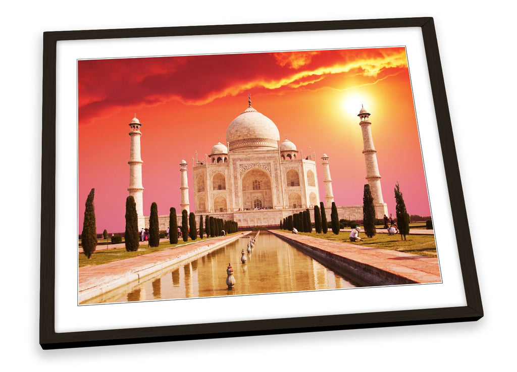 Taj Mahal Sunset India Framed