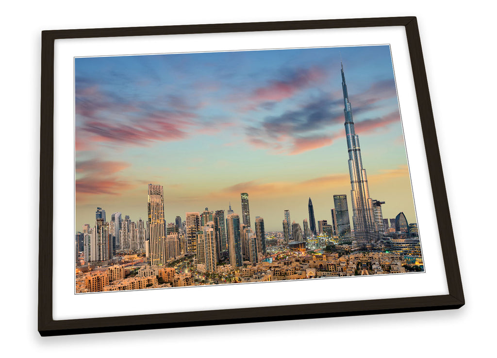Dubai United Arab Emirates Multi-Coloured Framed