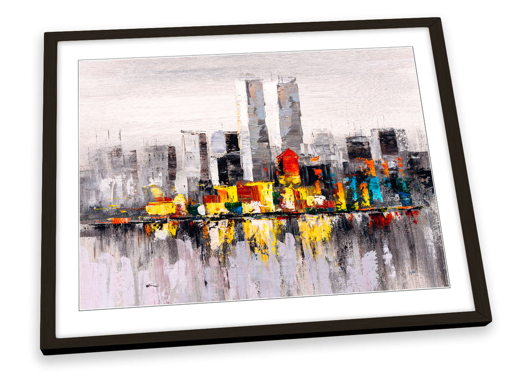 Abstract New York City Repro Framed