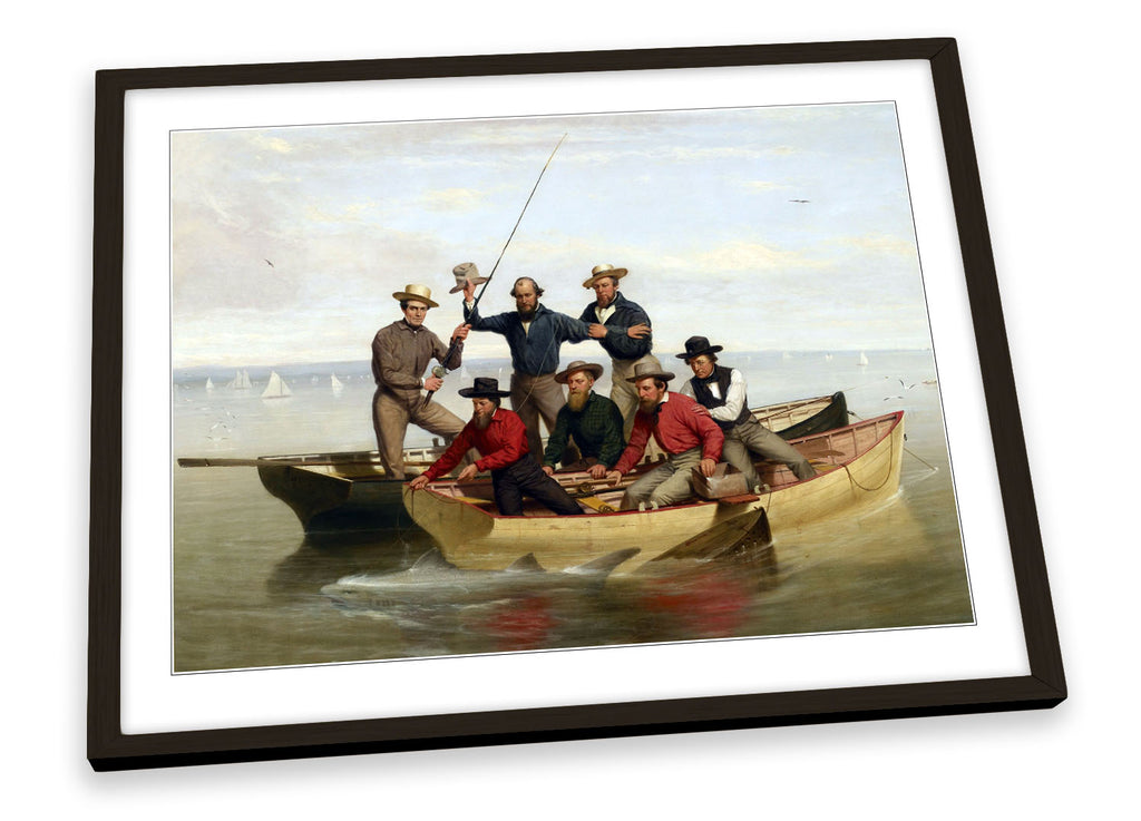 Junius Stearns Fishing Party Long Island Framed