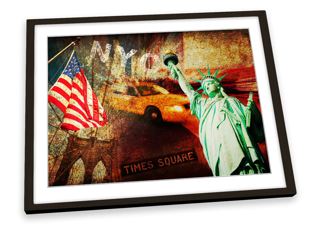 New York City Grunge NYC Framed