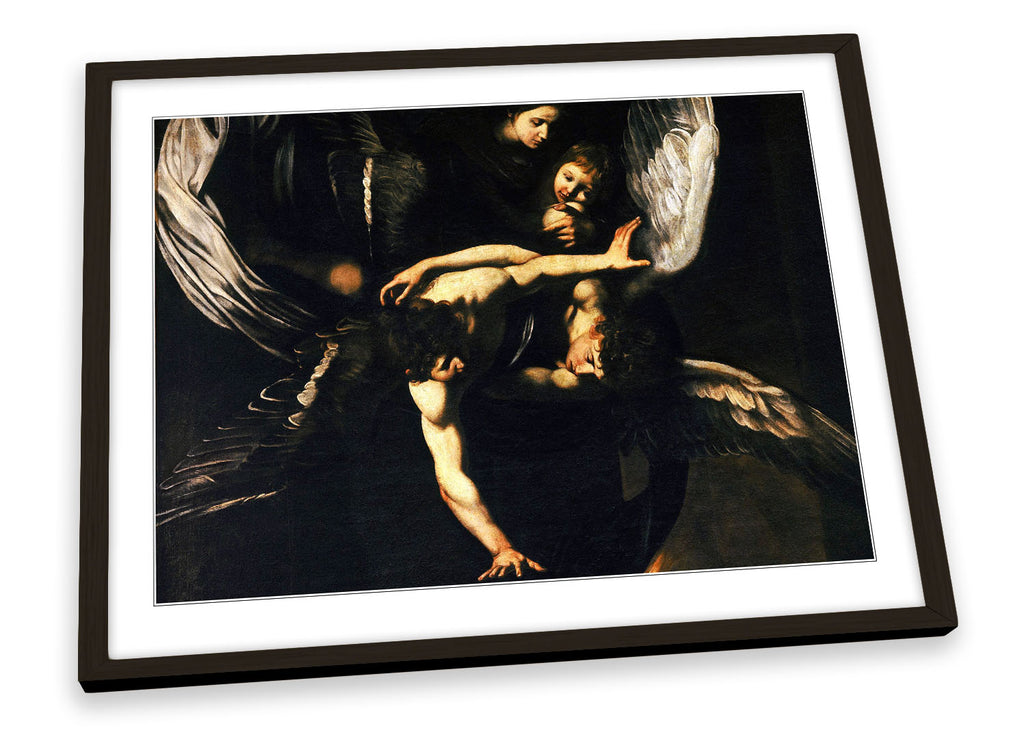 Caravaggio Sette opere di Misericordia Framed