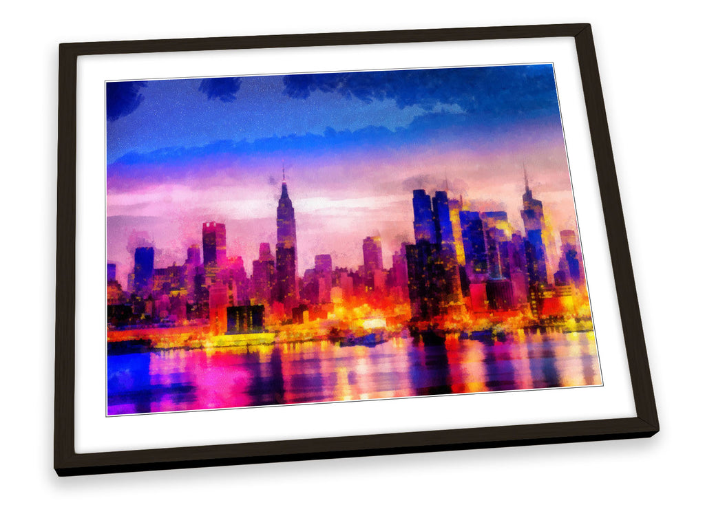 Cityscape Abstract Repro Framed