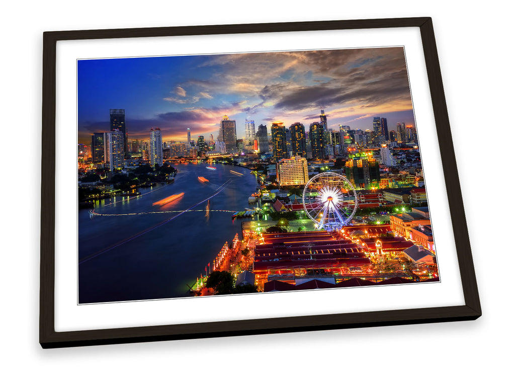 Bangkok Thailand Skyline Framed