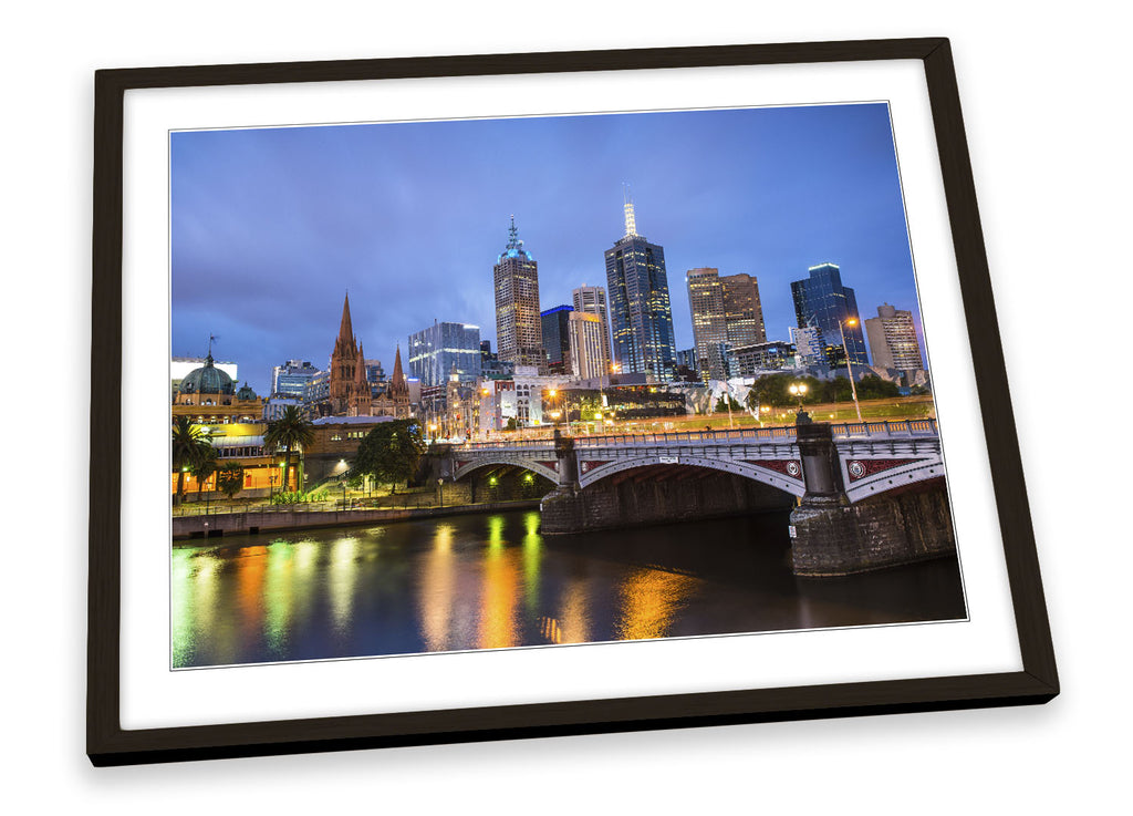 Melbourne Cityscape Australia Framed