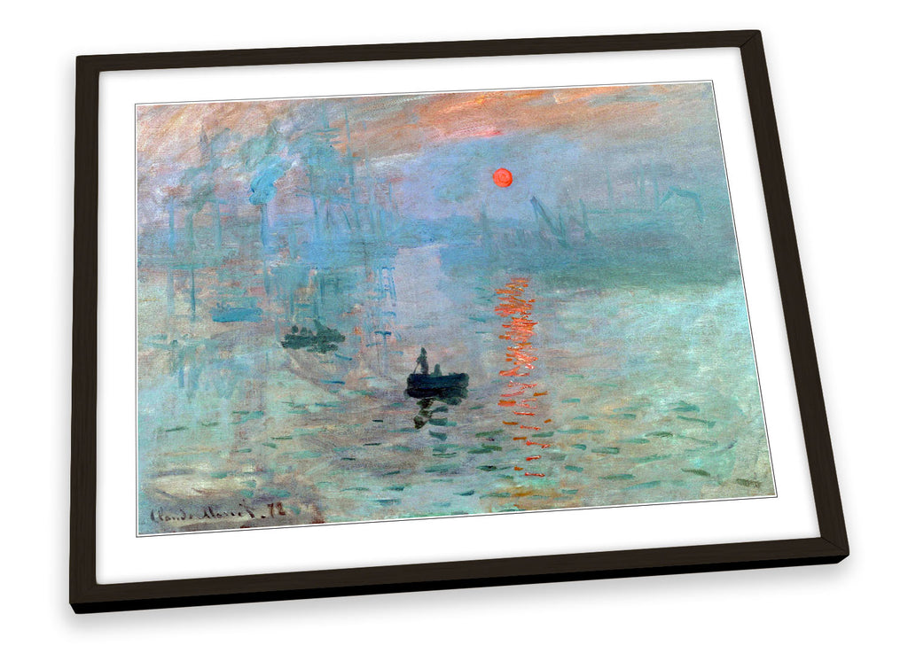 Claude Monet Impression Sunrise Framed