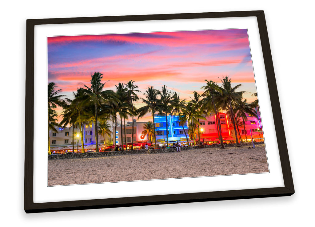 Miami Beach Ocean Drive Framed