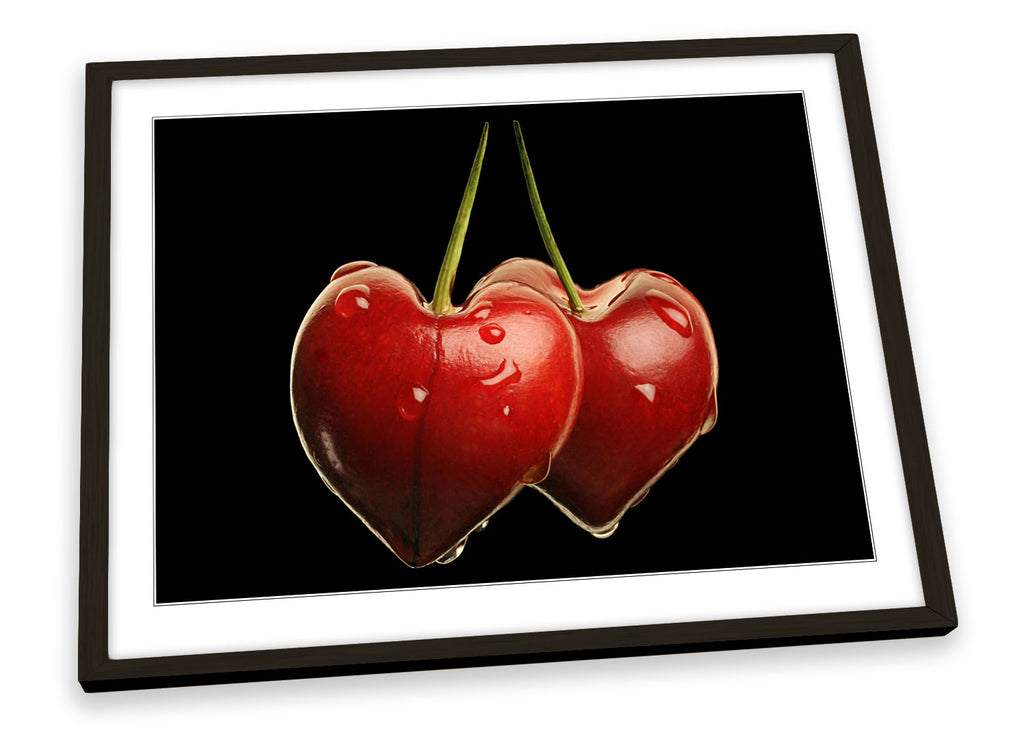 Cherry Heart Kitchen Fruit Framed
