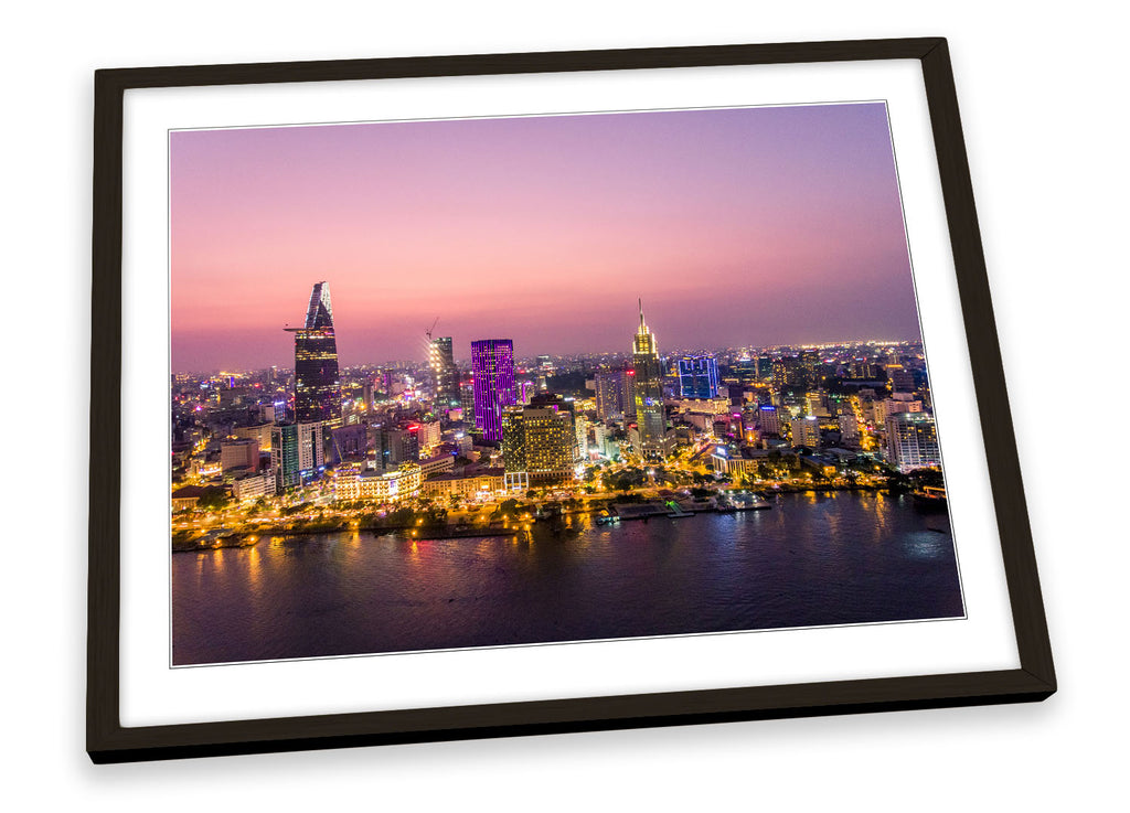 Ho Chi Minh Vietnam Skyline Framed