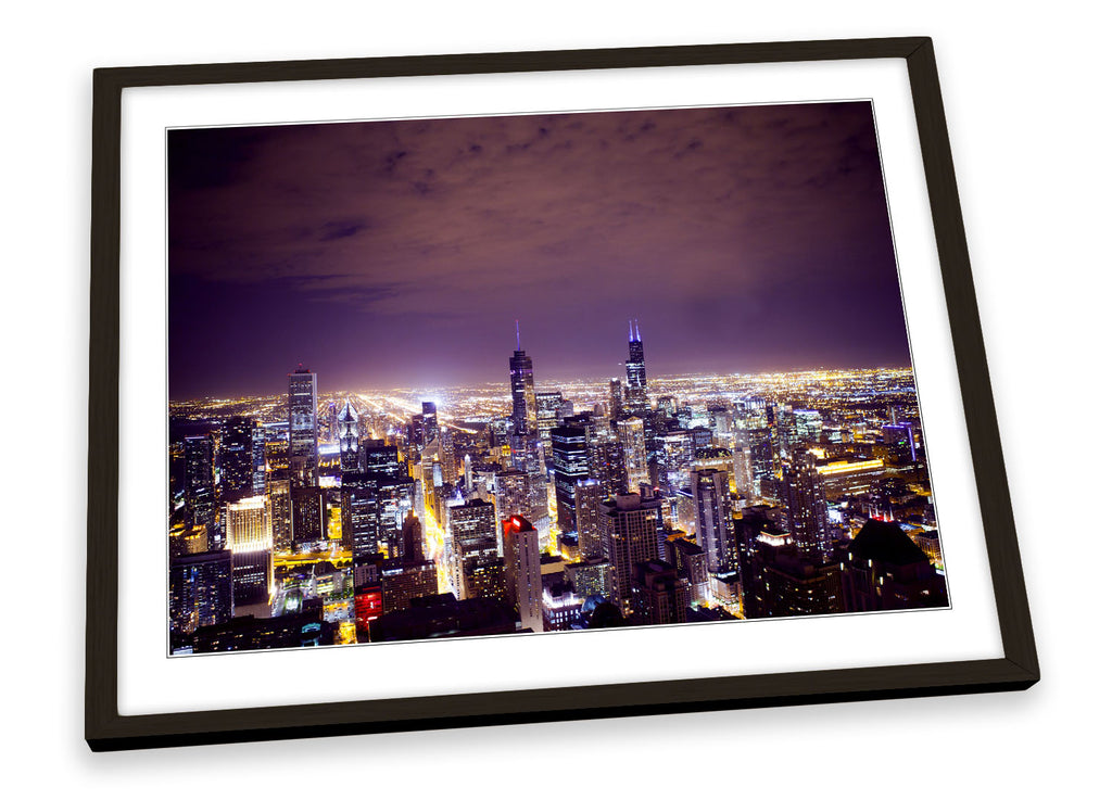 Chicago Skyline Cityscape Framed