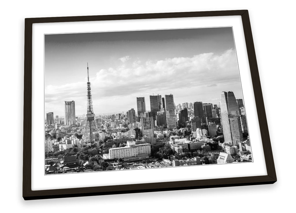 Tokyo Tower Japan B&W Framed