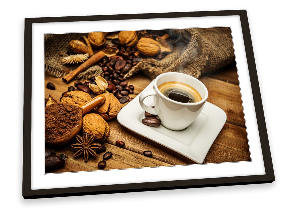 cafe Kitchen Coffee Cup Framed