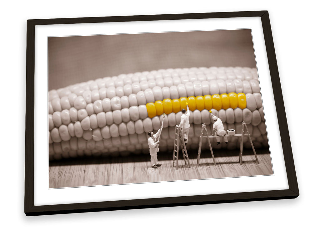 Painting Yellow Sweetcorn Framed