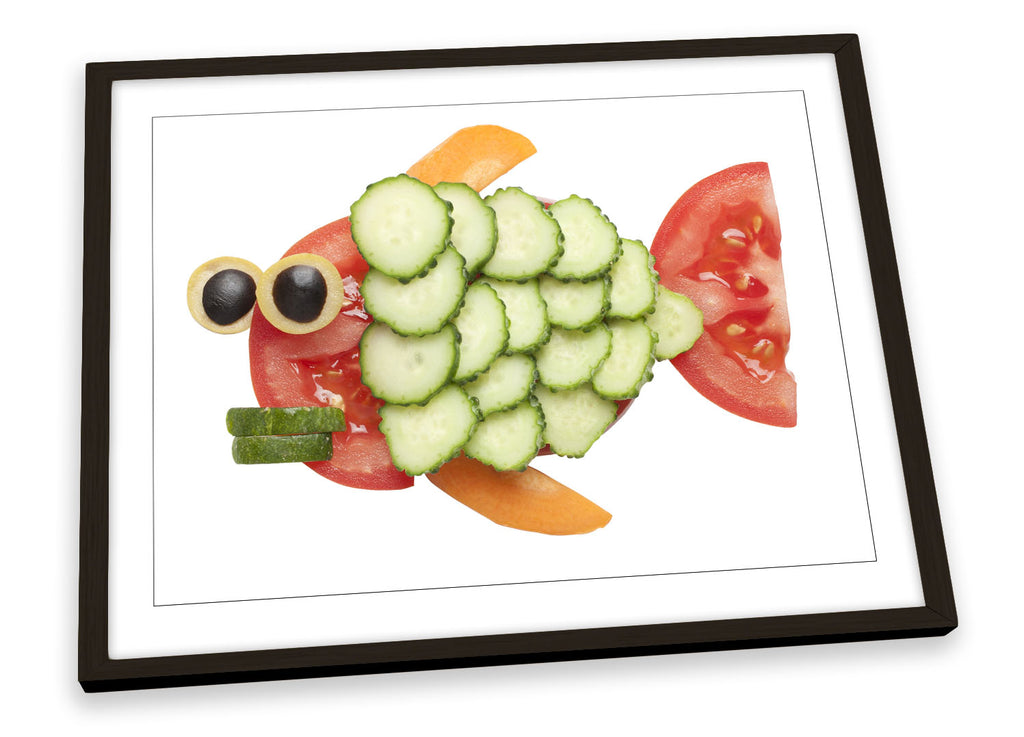 Funny Fish Kitchen Framed