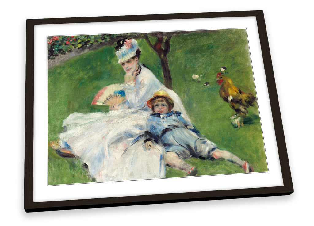 Pierre Auguste Renoir Madame Monet and her Son Framed