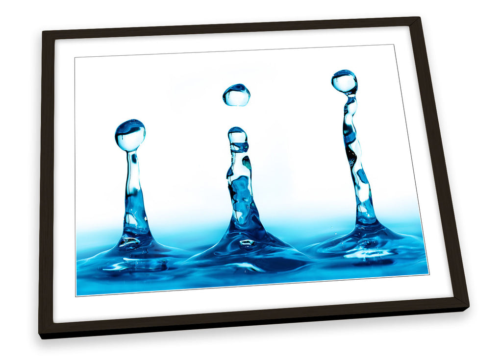 Modern Water Drops Abstract Framed