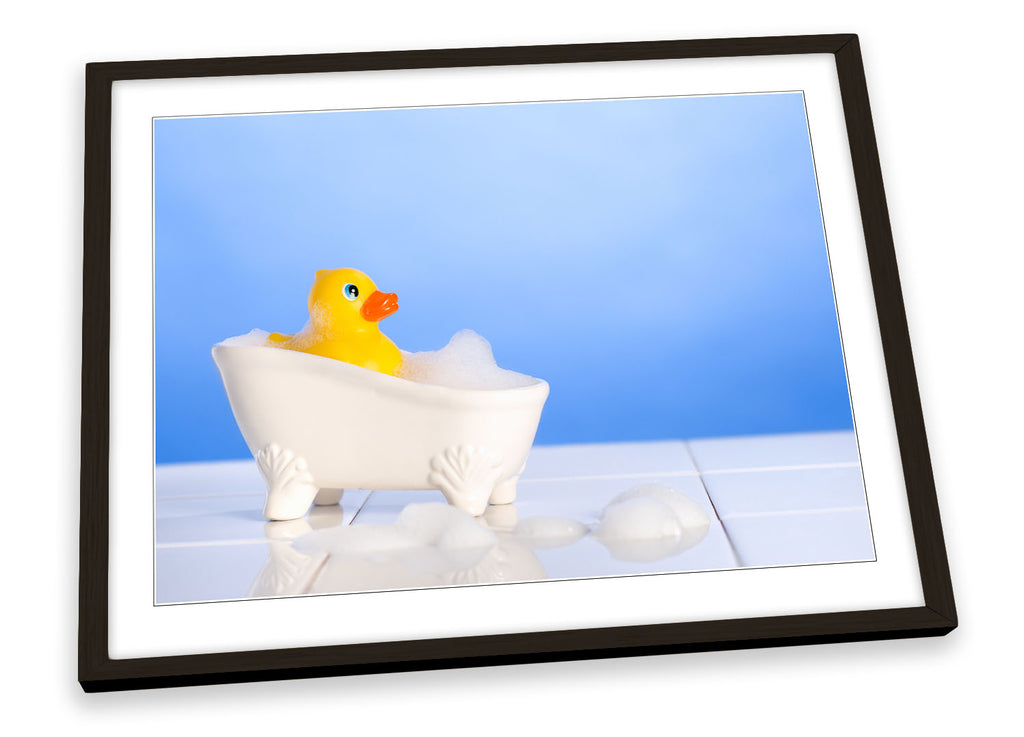 Rubber Duck Bath Bathroom Framed