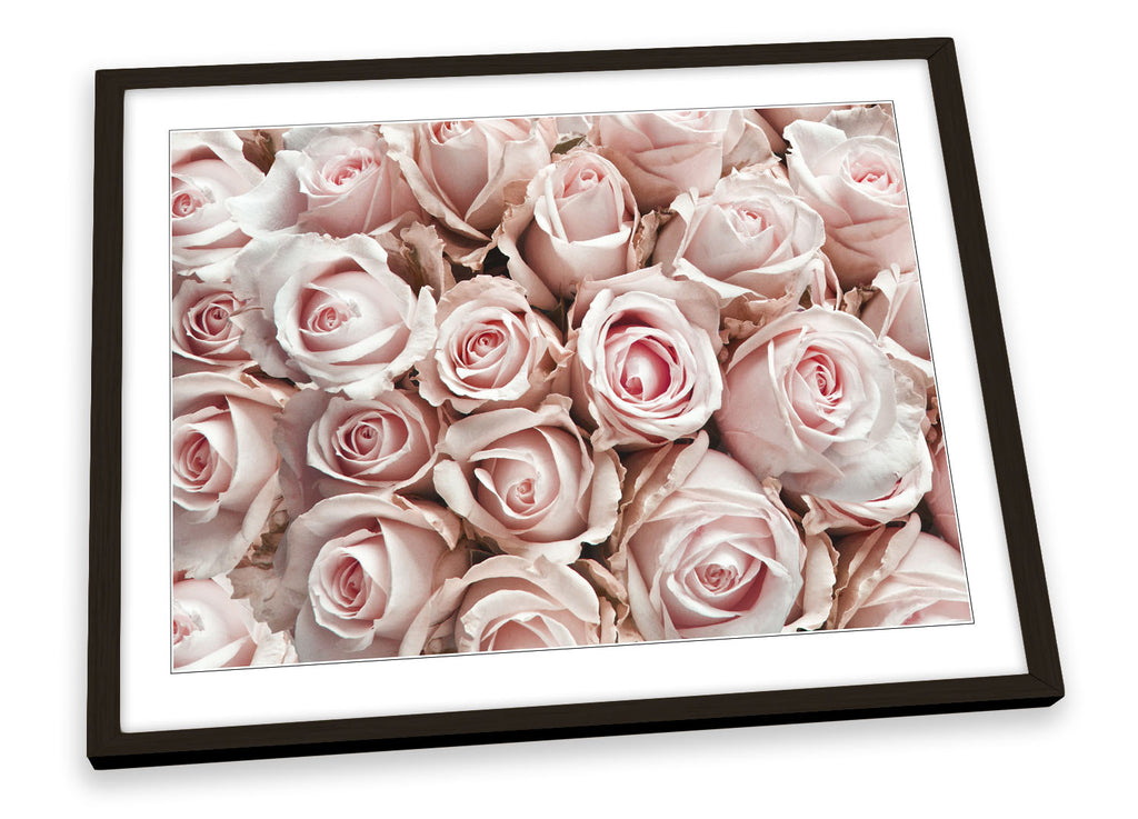 Vintage Floral Roses Bouquet Framed