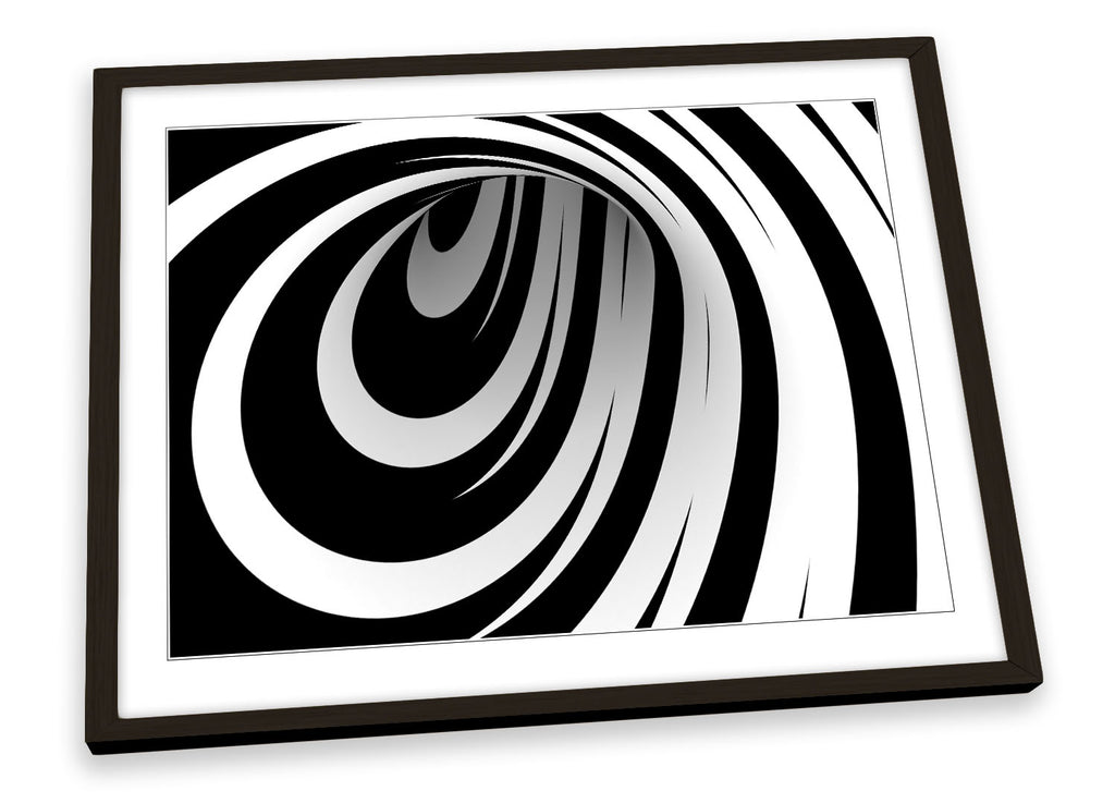 Magic Hole Mono Abstract Framed
