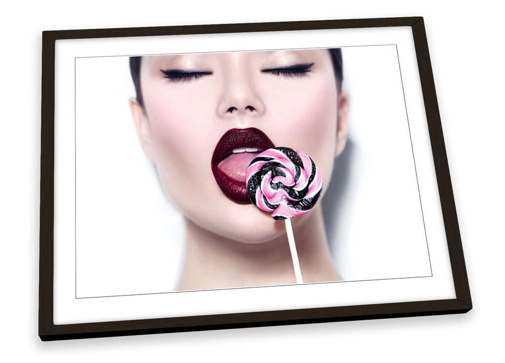 Lollipop Makeup Beauty Purple Framed