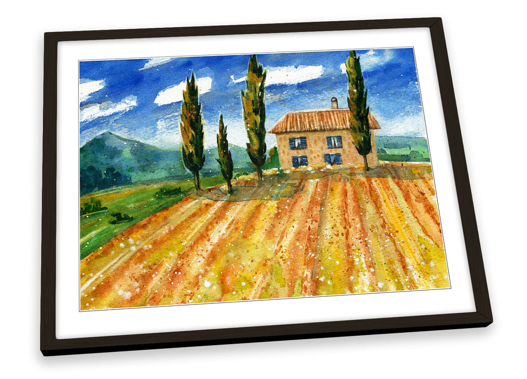 Tuscan Landscape Italy Framed