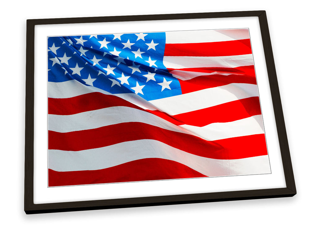 Stars Stripes America Flag Framed