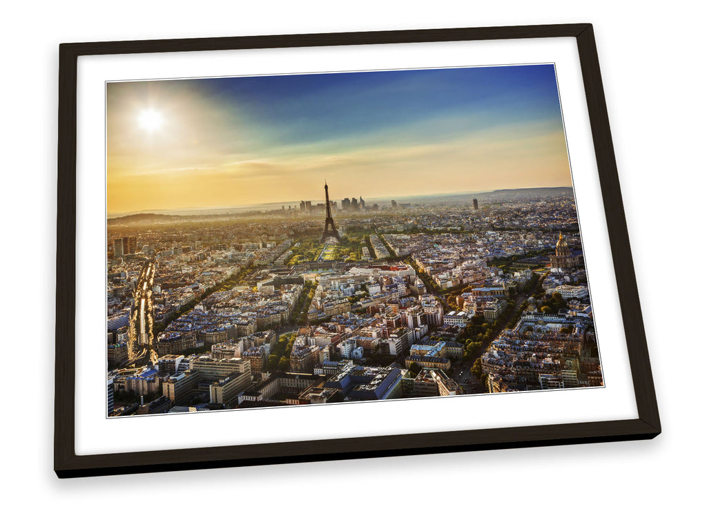 Eiffel Tower Sunset Paris City Framed