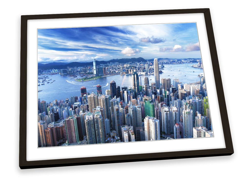 Hong Kong City Skyline Framed