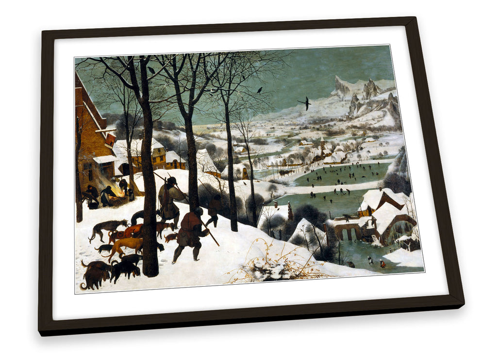 Pieter Bruegel the Elder Hunters in the Snow Framed