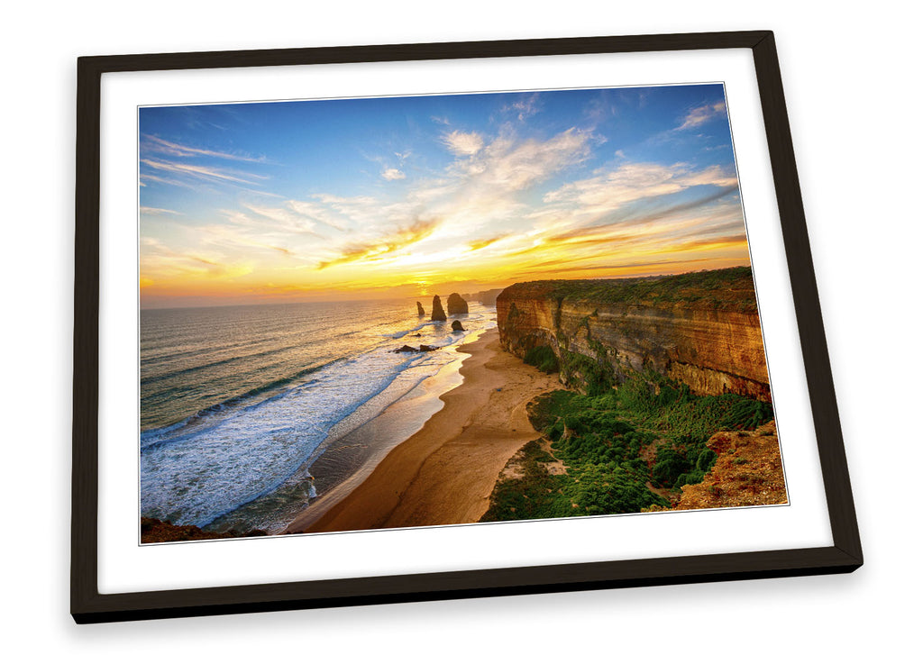 Twelve Apostles Australia Sunset Framed
