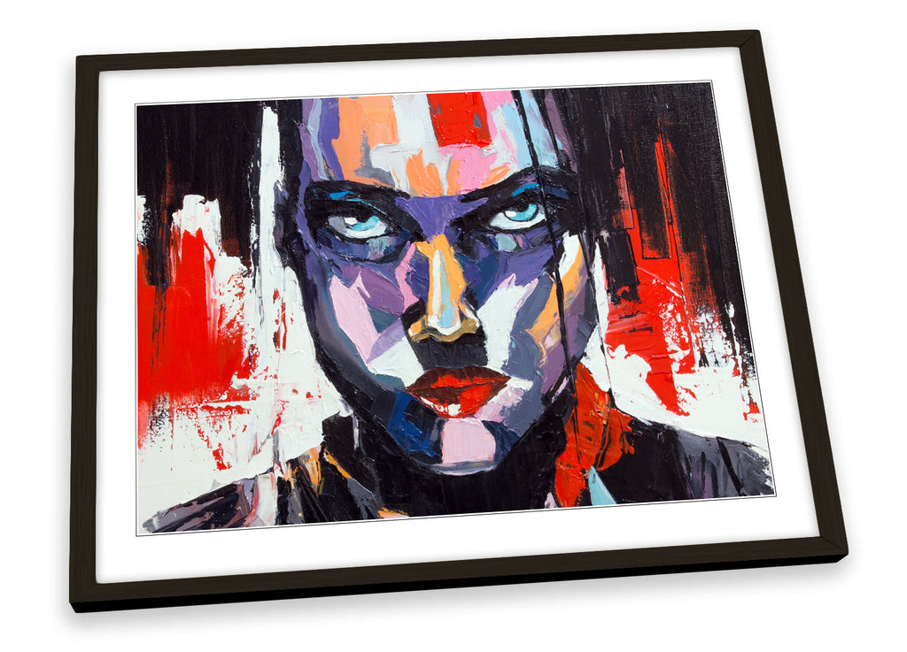 Red Face Beauty Fashion Framed