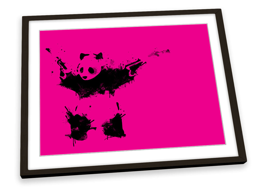 Banksy Panda Pandamonium Framed