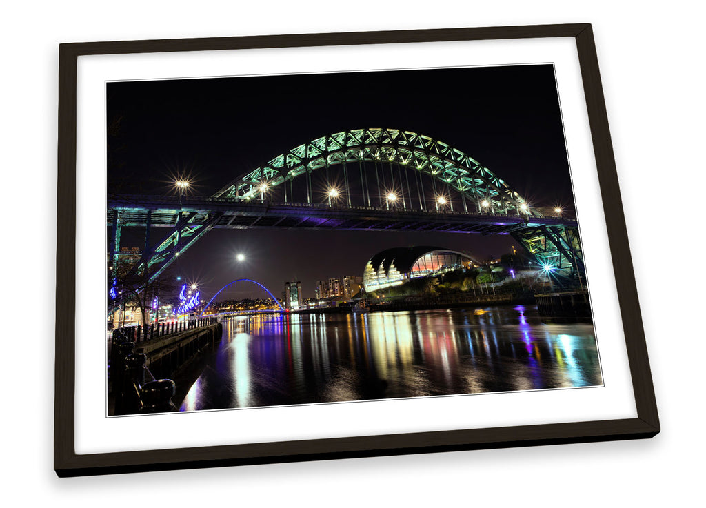 Newcastle River Tyne Bridge City Framed